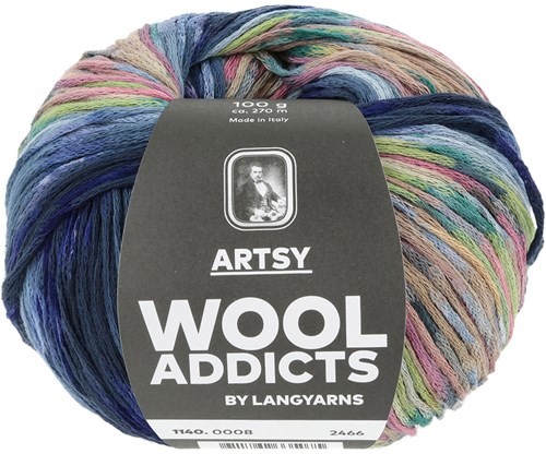 Lang Yarns Artsy 008 Blau/Rosa