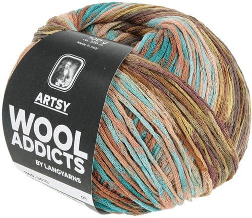Lang Yarns Artsy 010 Braun/Blau/Ocre/Lila-2