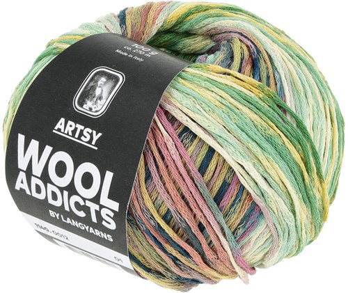 Lang Yarns Artsy 012 Grn/Gelb/Rosa/Petrol-2