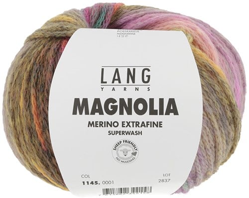 Lang Yarns Magnolia 001 Ocker/Grau/Fuchsia