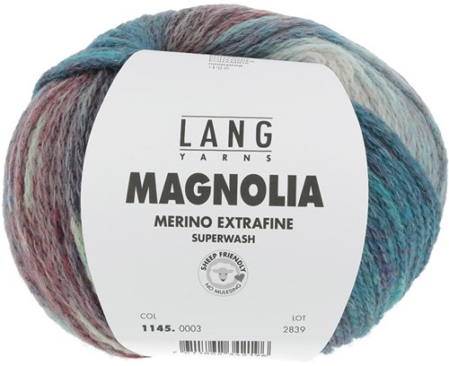Lang Yarns Magnolia 003 Türkis/Rot/Grün