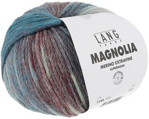 Lang Yarns Magnolia 003 Türkis/Rot/Grün-3