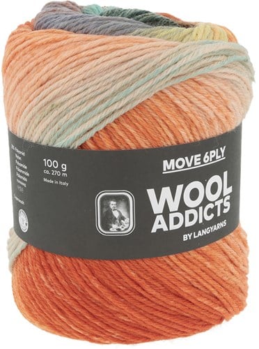 Lang Yarns Move 6-Fach 0009 Türkis/Orange/Gelb-2