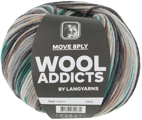 Lang Yarns Move 8-Fach 001 Black/Grey/Green