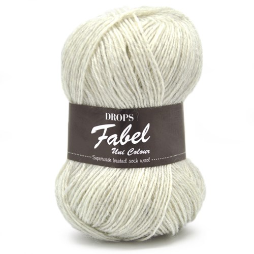 Drops Fabel Uni Colour 114 Hell Perlgrau