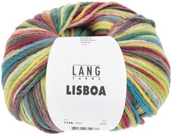 Lang Yarns Lisboa 0007 Rot/Dunkelgrn/Blau/Gelb