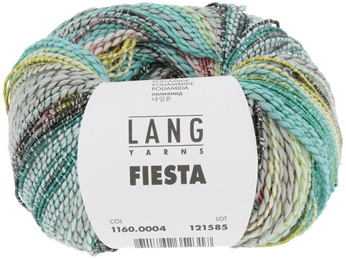 Lang Yarns Fiesta 0004 Trkis/Aqua/Grau/Lachs