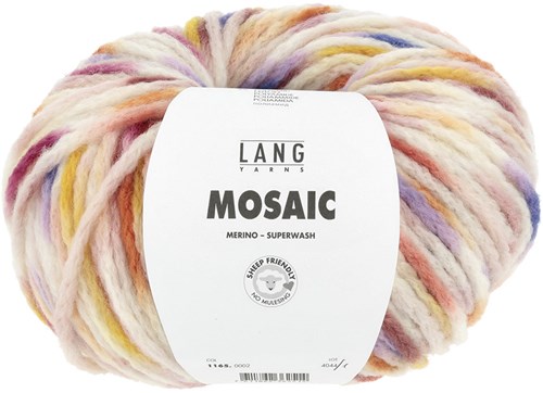 Lang Yarns Mosaic 0002 Bordeaux/Lila/Pink/Gelb