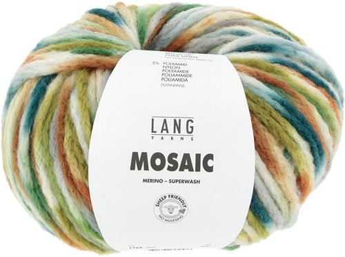 Lang Yarns Mosaic 0005 Grün/Braun/Petrol/Grau