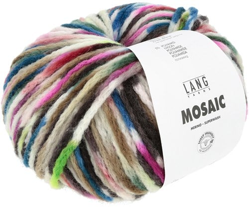 Lang Yarns Mosaic 0007 Blau/Grün/Pink/Braun-2