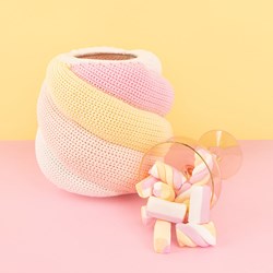 Marshmallow Vase Garn- und Häkelpaket