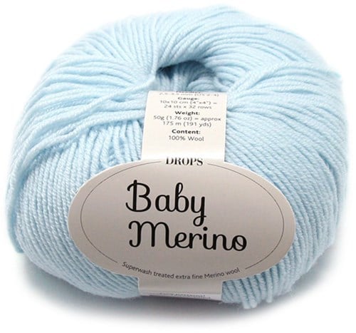 Drops Baby Merino Uni Colour 011 Eisblau
