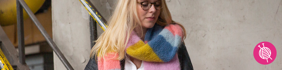 Streifenschal aus Katia Ingenua - gratis Strickanleitung