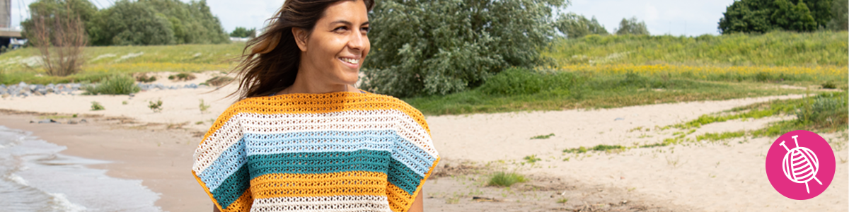Cooles Sommertop aus Phildar Coton 3 - gratis Häkelanleitung