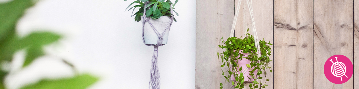 Makramee Blumenampel - Gratis Anleitung für tolle Wohn-Deko