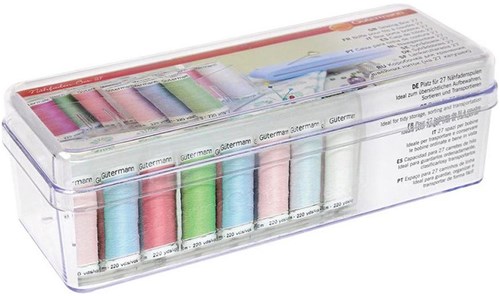 Gütermann Nähgarnbox für 27 Spulen