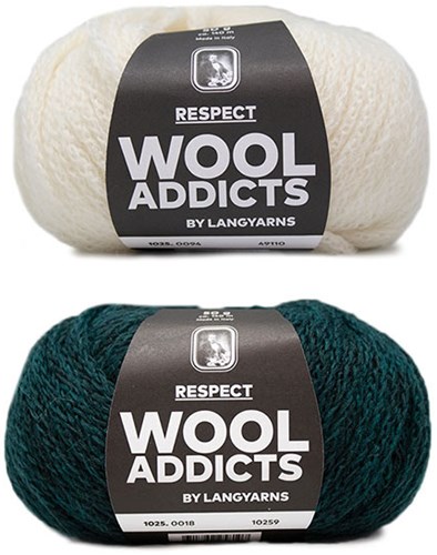 Wooladdicts Hidden Feelings Pullover Strickpaket 2 L Moss Mélange / Off-White
