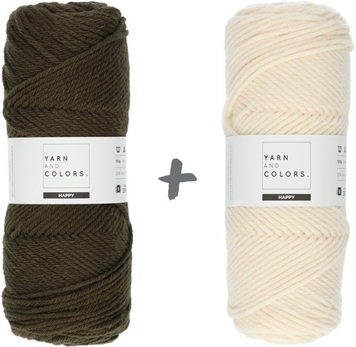 Reversible Traumkissen 3.0 Rund Häkelpaket 12 Khaki