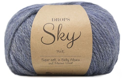 Drops Sky Mix 012 Jeansblau