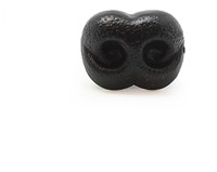 Sicherheitsnase Hund schwarz 12mm