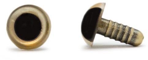 Sicherheitsaugen Gold 12mm 2 Stück