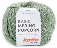 Katia Basic Merino Popcorn 108 Militärgrün-Weiß