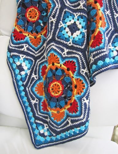 Persian Tiles Janie Crow Original Colorway Decke Häkelpaket-2
