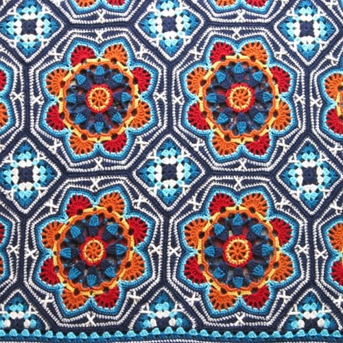 Persian Tiles Janie Crow Original Colorway Decke Häkelpaket