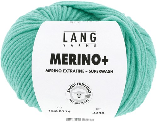 Lang Yarns Merino+ 0118 Quarz Grün