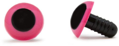 Sicherheitsaugen Rosa 15mm 2 Stück