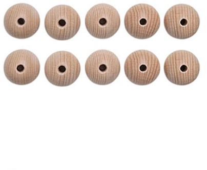 Holzperlenset 10 Stück  15 mm
