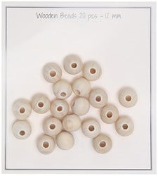 Go Handmade Holzperlen 12mm (Set 20 Stück)