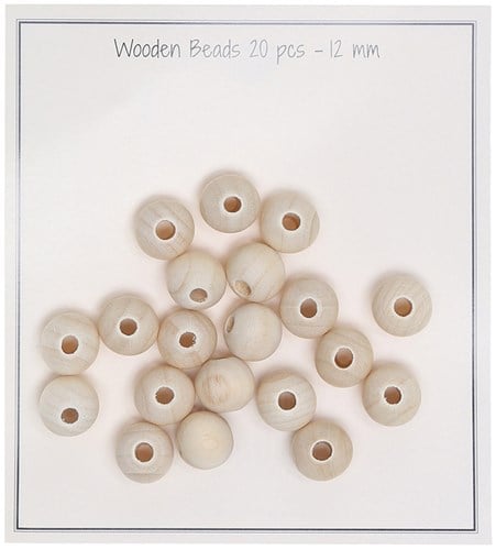 Go Handmade Holzperlen 12mm (Set 20 Stück)