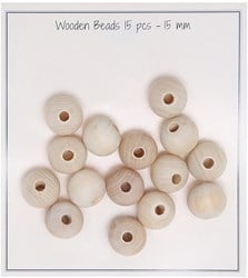 Go Handmade Holzperlen 15mm (Set 15 Stück)