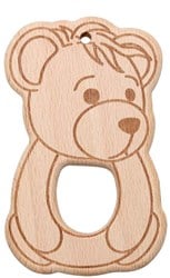 Go Handmade Beißtier aus Holz Teddybär