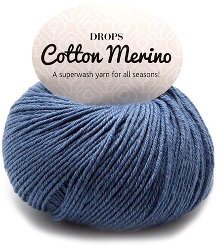 Drops Cotton Merino Uni Colour 16 Jeansblau