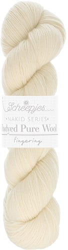 Scheepjes Nakid S. Undyed Pure Wool Fingering 1 Weiß