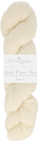 Scheepjes Nakid S. Undyed Pure Wool Sport 2 Weiß