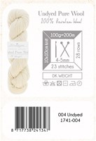 Scheepjes Nakid S. Undyed Pure Wool DK  4 Weiß-2