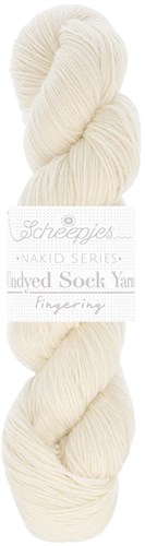 Scheepjes Nakid S. Undyed Sock Yarn Fingering 1 Weiß
