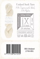 Scheepjes Nakid S. Undyed Sock Yarn Fingering 1 Weiß-2