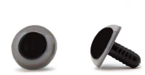 Sicherheitsaugen Grau 18mm 2 Stück