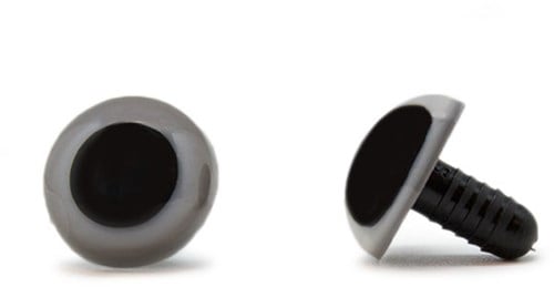 Sicherheitsaugen Grau 10mm 2 Stück