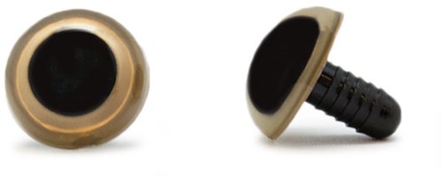 Sicherheitsaugen Gold 18mm 2 Stück