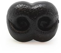Sicherheitsnase Hund schwarz 18mm
