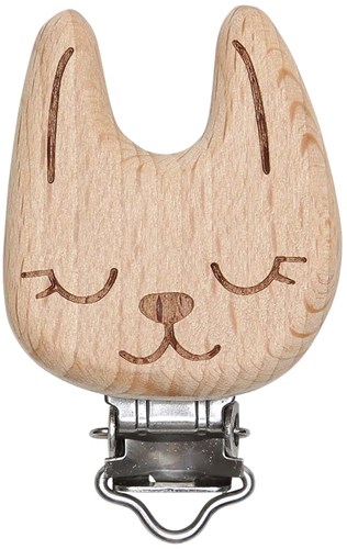 Go Handmade Holz Schnullerclip Kaninchen