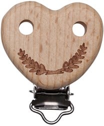 Go Handmade Schnullerclip-Herz aus Holz