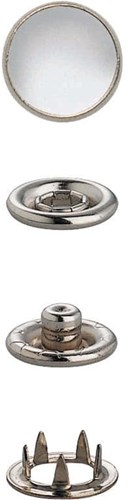 Prym Druckknöpfe ohne Nähen Nachfüllset Silber 10mm-2