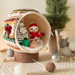 Wollplatz Schneekugel Garn- und Häkelpaket