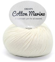 Drops Cotton Merino Uni Colour 01 Natur